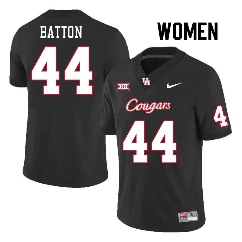 Women #44 Michael Batton Houston Cougars College Football Jerseys Stitched-Black